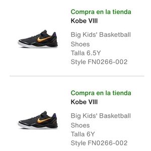 Nike Kids Sneakers Black and Orange